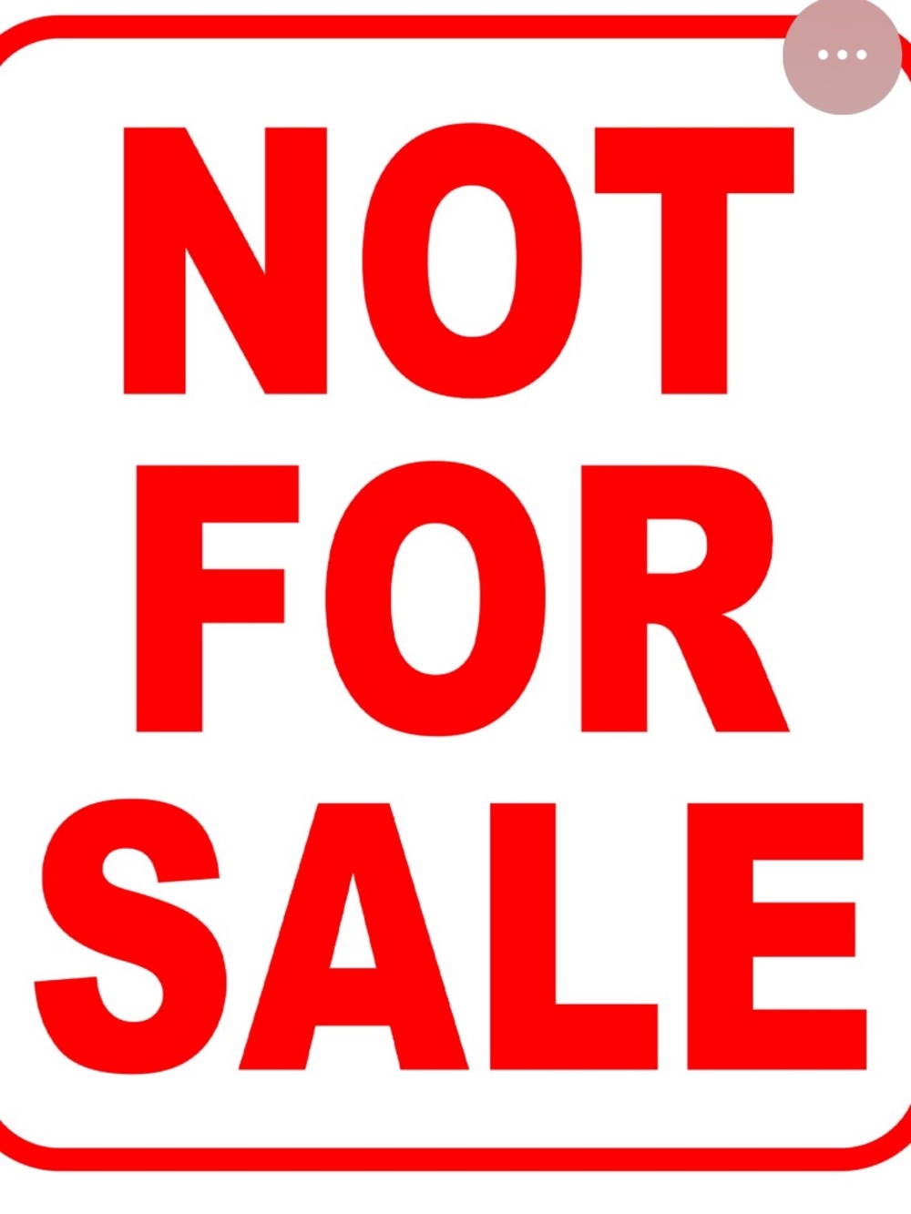 NOT FOR SALE